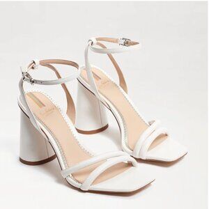 Sam Edelman Kia Block Heel Sandal, White, Size 8